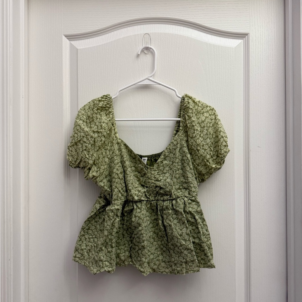 BP Olive Patterned Blouse